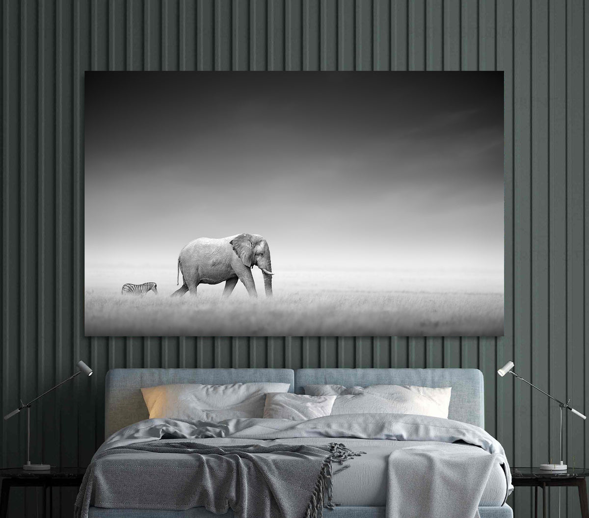 Canvas Painting - Black and White Animals