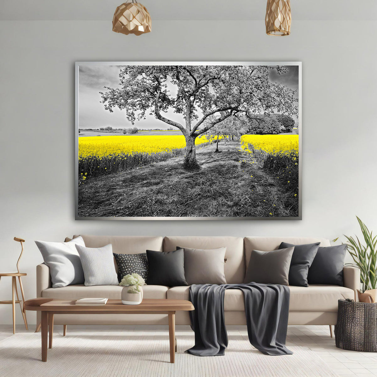 Tablou Canvas - Campie cu flori