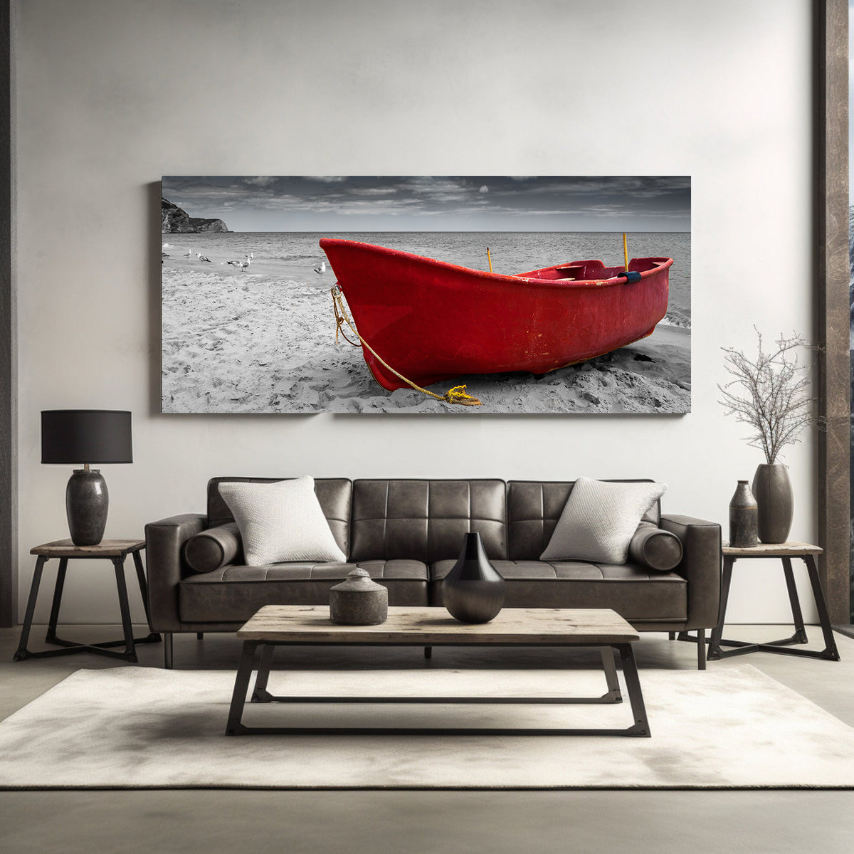 Canvas Painting - Little Red Boat