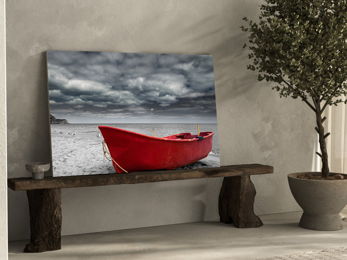 Canvas Painting - Little Red Boat