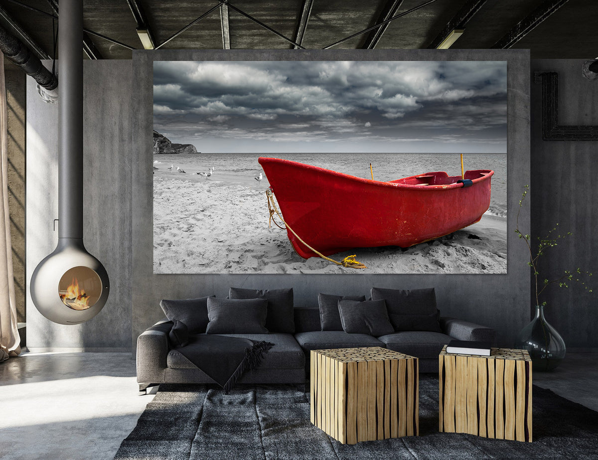 Canvas Painting - Little Red Boat