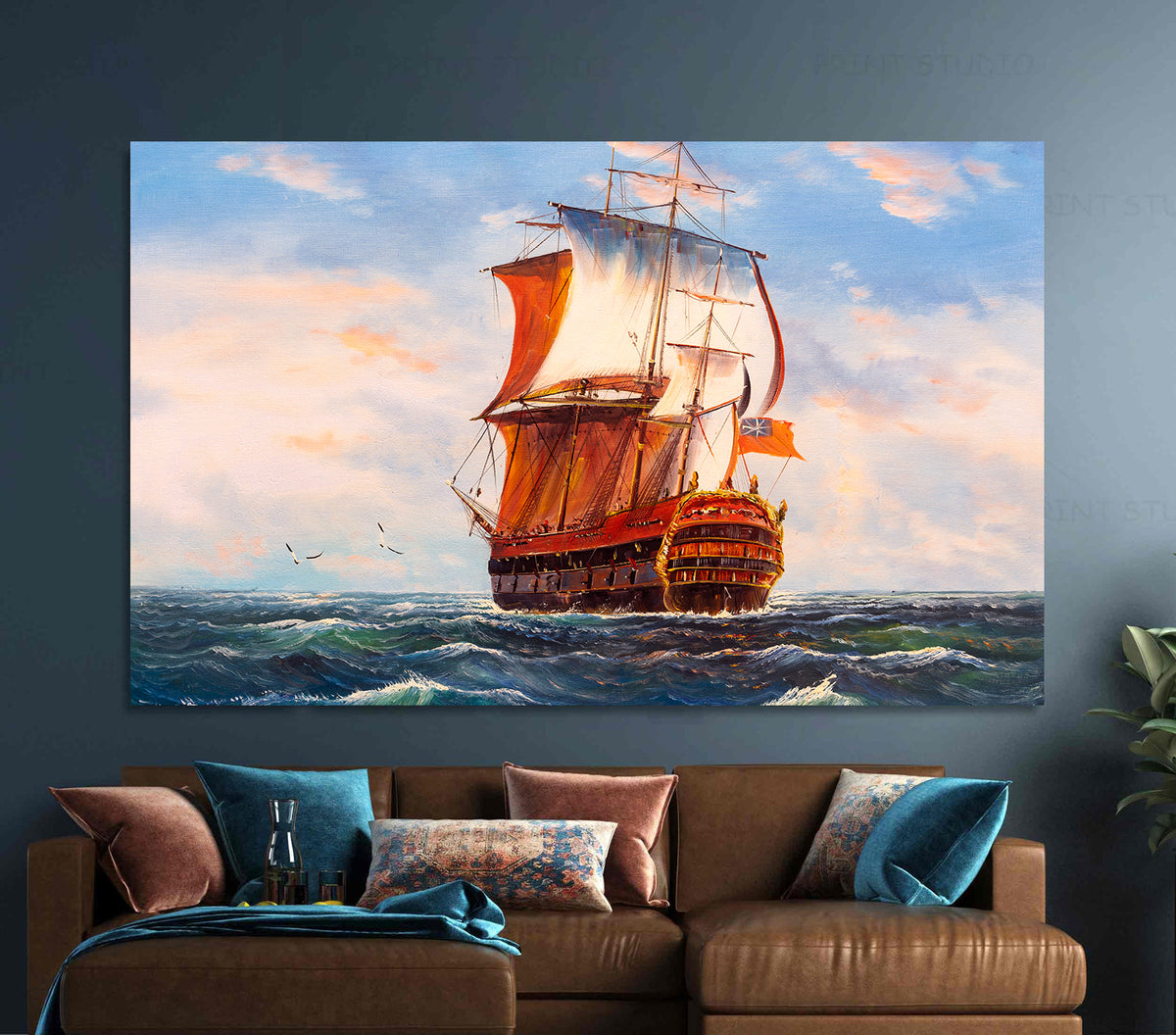 Canvas Painting - Ship at Sea