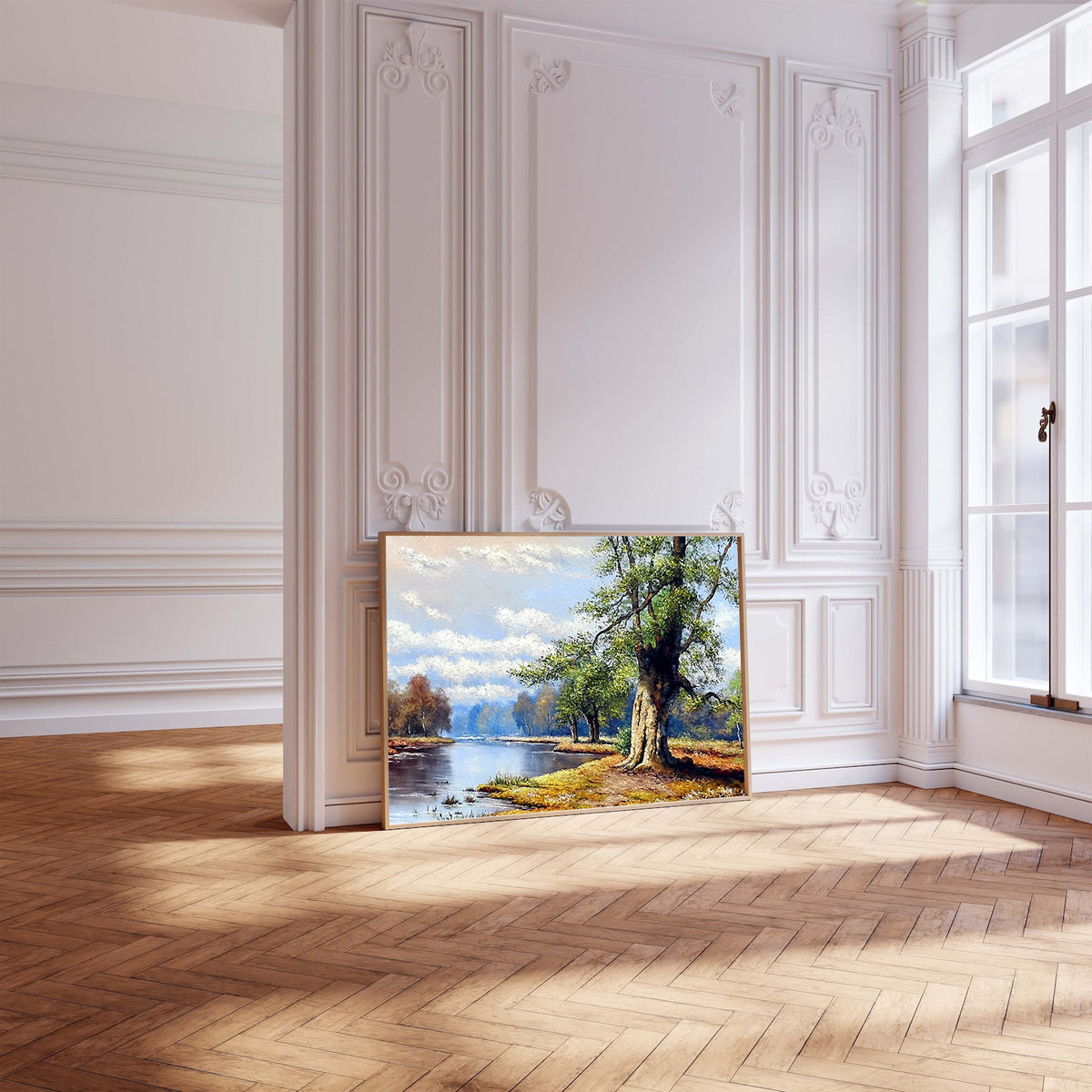 Canvas Painting - River Landscape