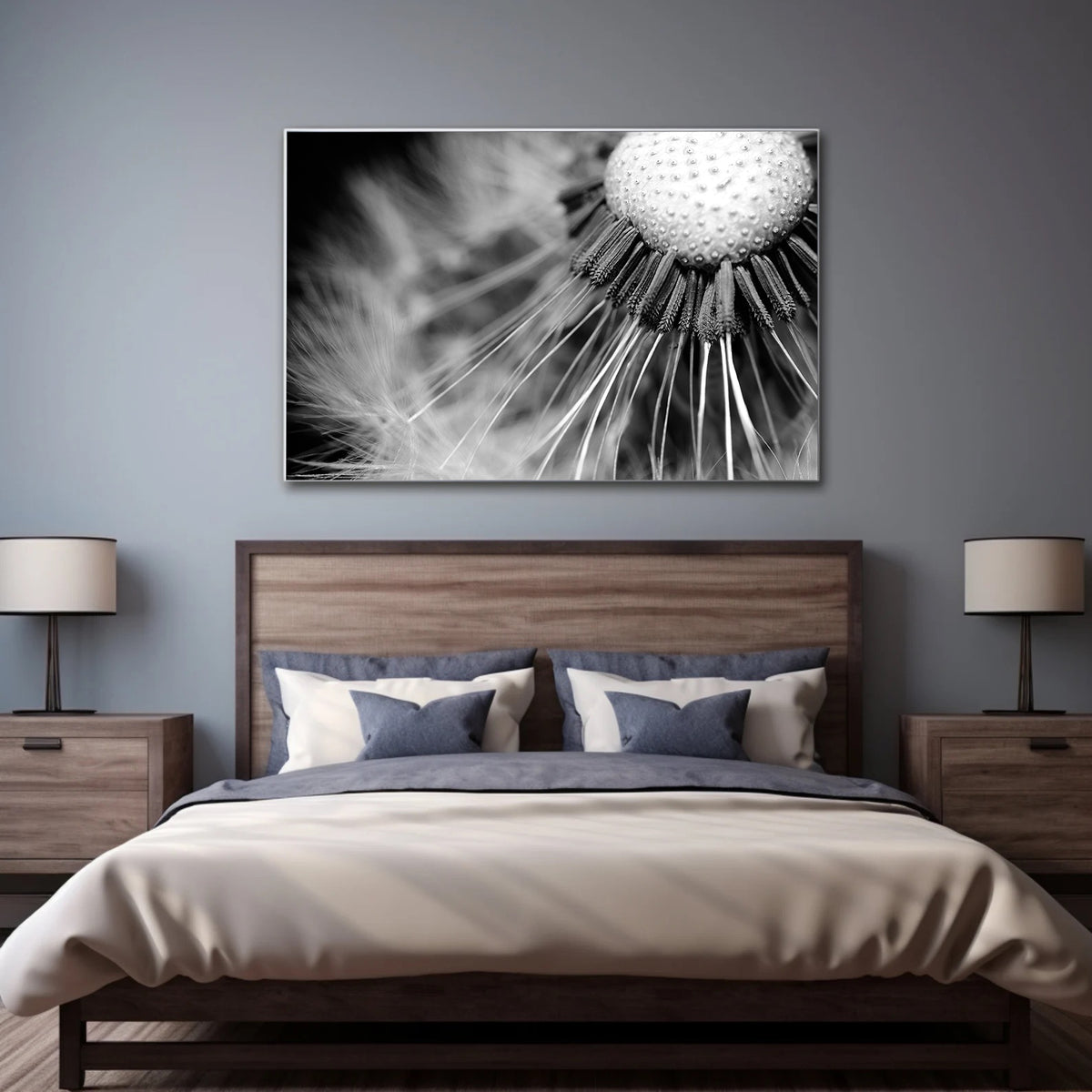 Canvas Painting - Black and White Flower