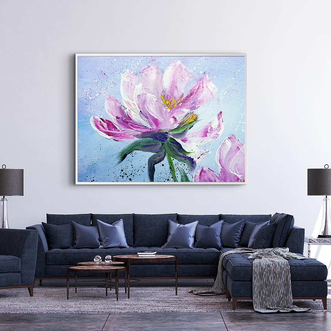 Canvas Painting - Pink Flower