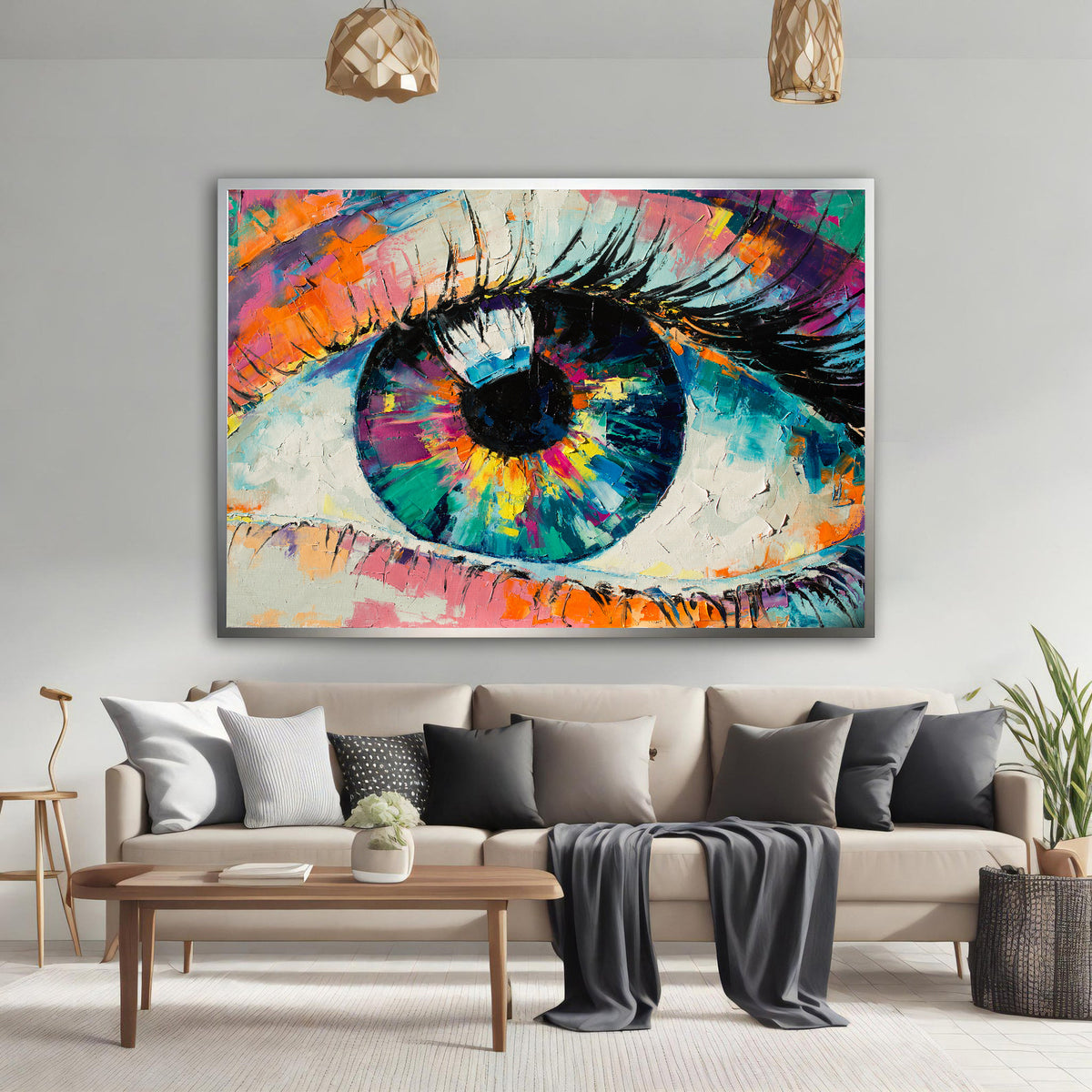 Canvas Painting - Multicolored Eyes