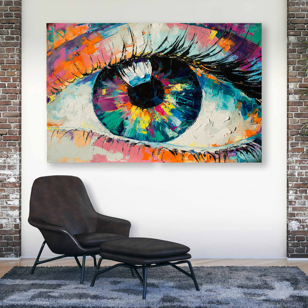 Canvas Painting - Multicolored Eyes