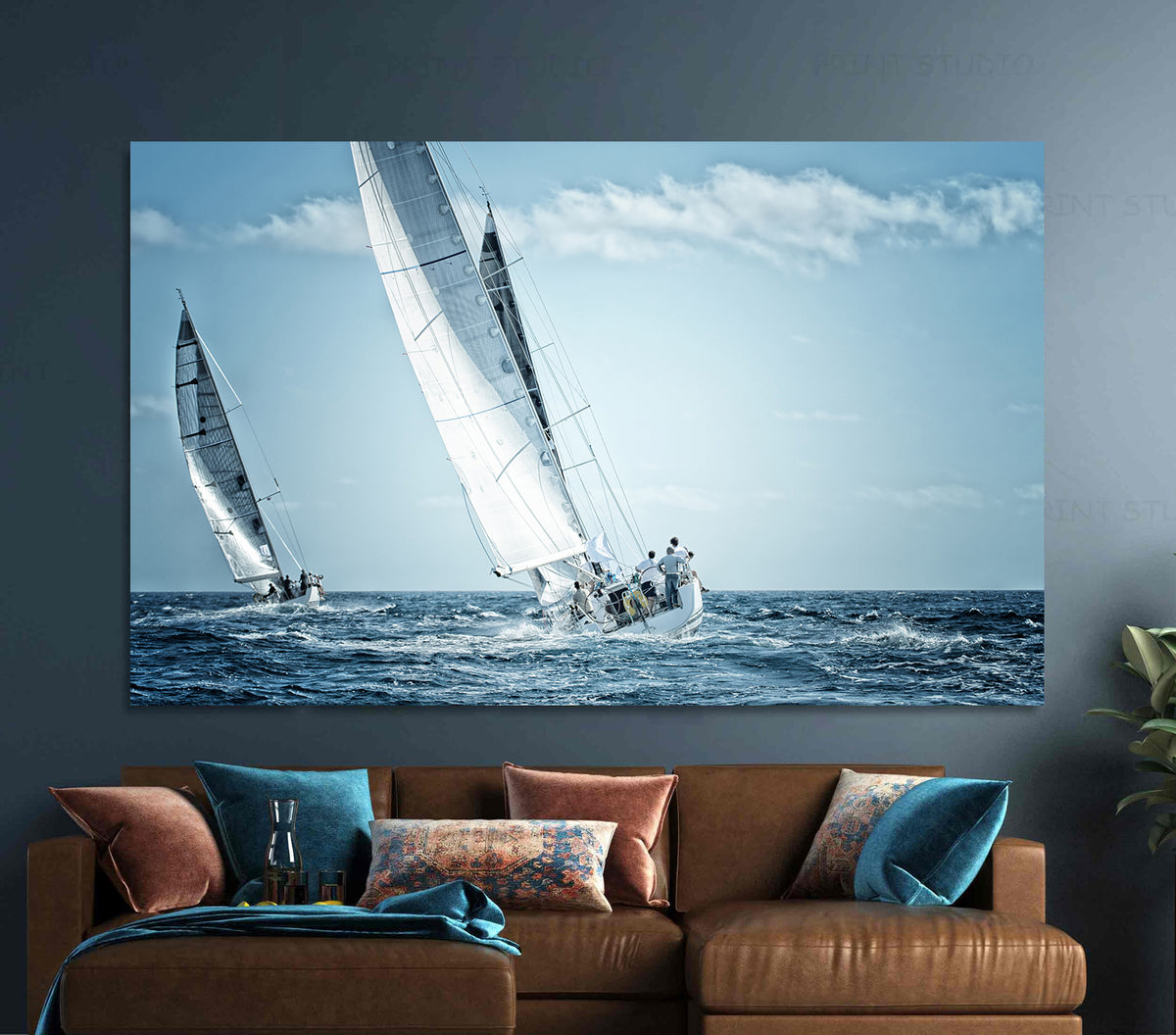 Canvas Painting - Sailboats
