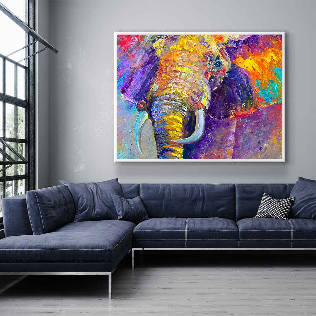 Canvas Painting - Multicolored Elephant
