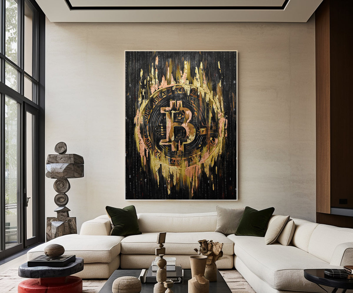 Canvas Painting - Bitcoin Gold