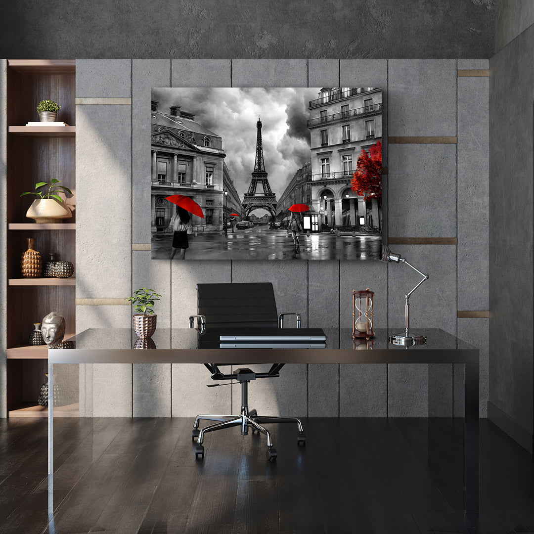 Canvas Painting - Paris Black and White