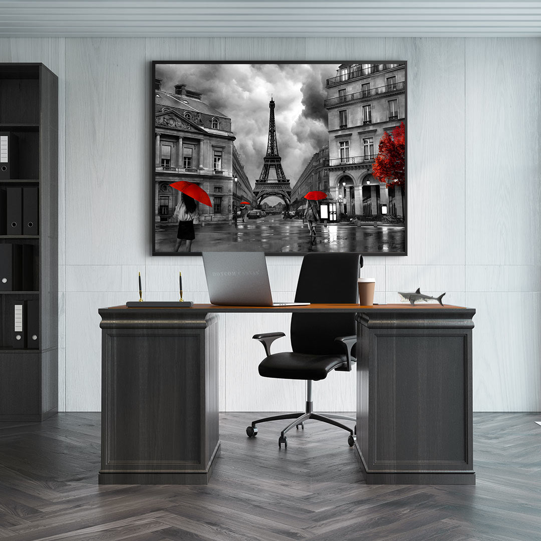 Canvas Painting - Paris Black and White