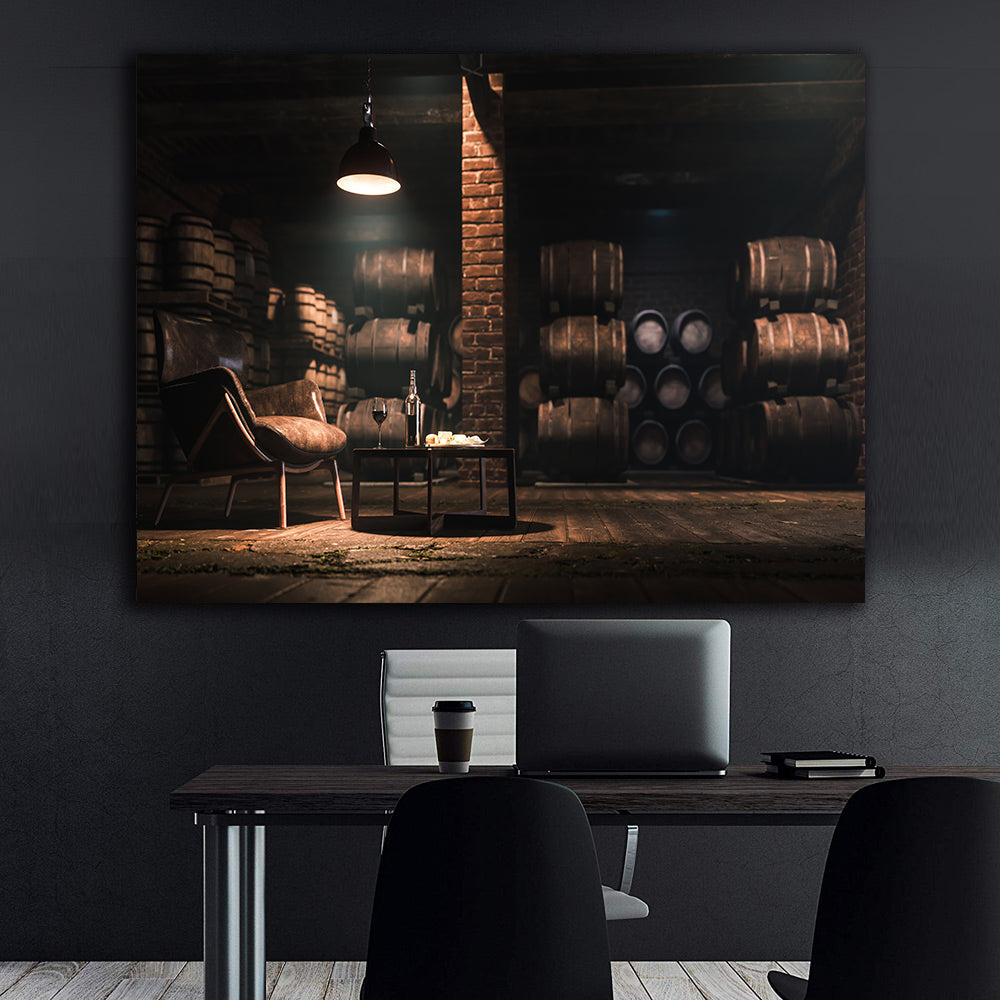 Canvas Painting - Wine Barrels
