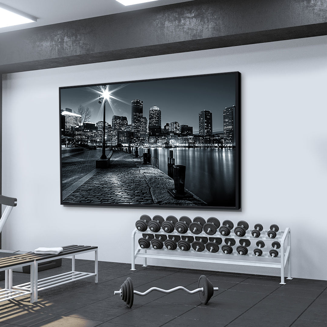 Canvas Painting - Black and White City