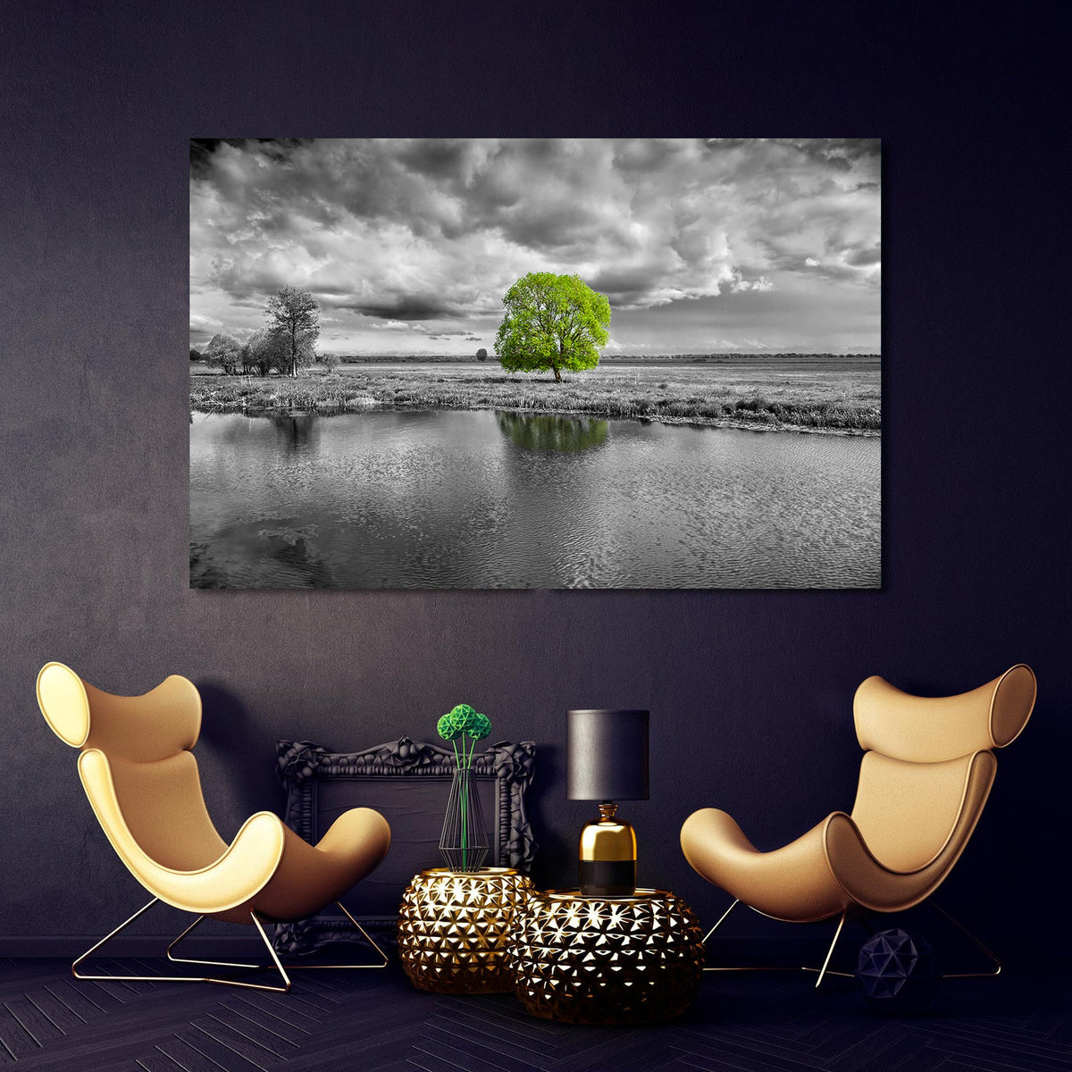 Canvas Painting - Green Tree