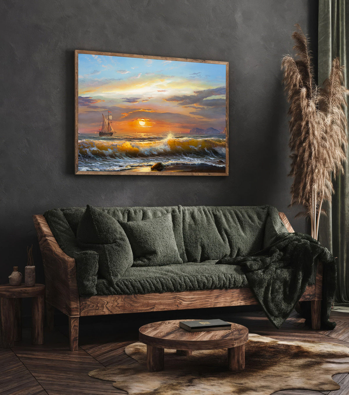Tablou Canvas - Barcute cu Panze pe Mare