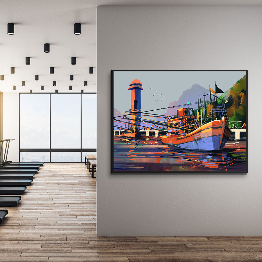 Canvas Painting - Multicolored Boat