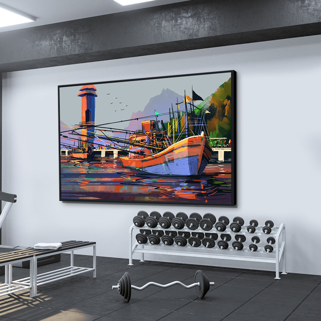 Canvas Painting - Multicolored Boat