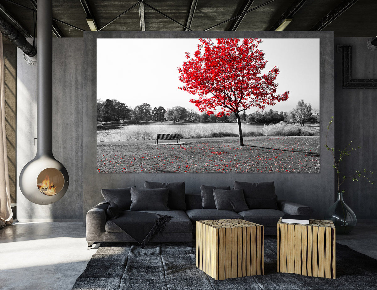 Canvas Painting - Red Tree