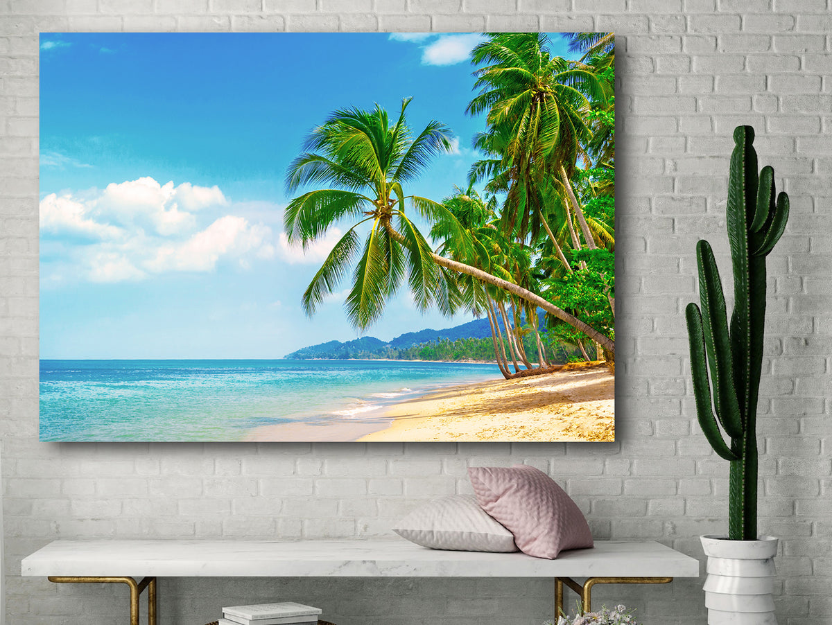 Платно картина - Палми на плажа