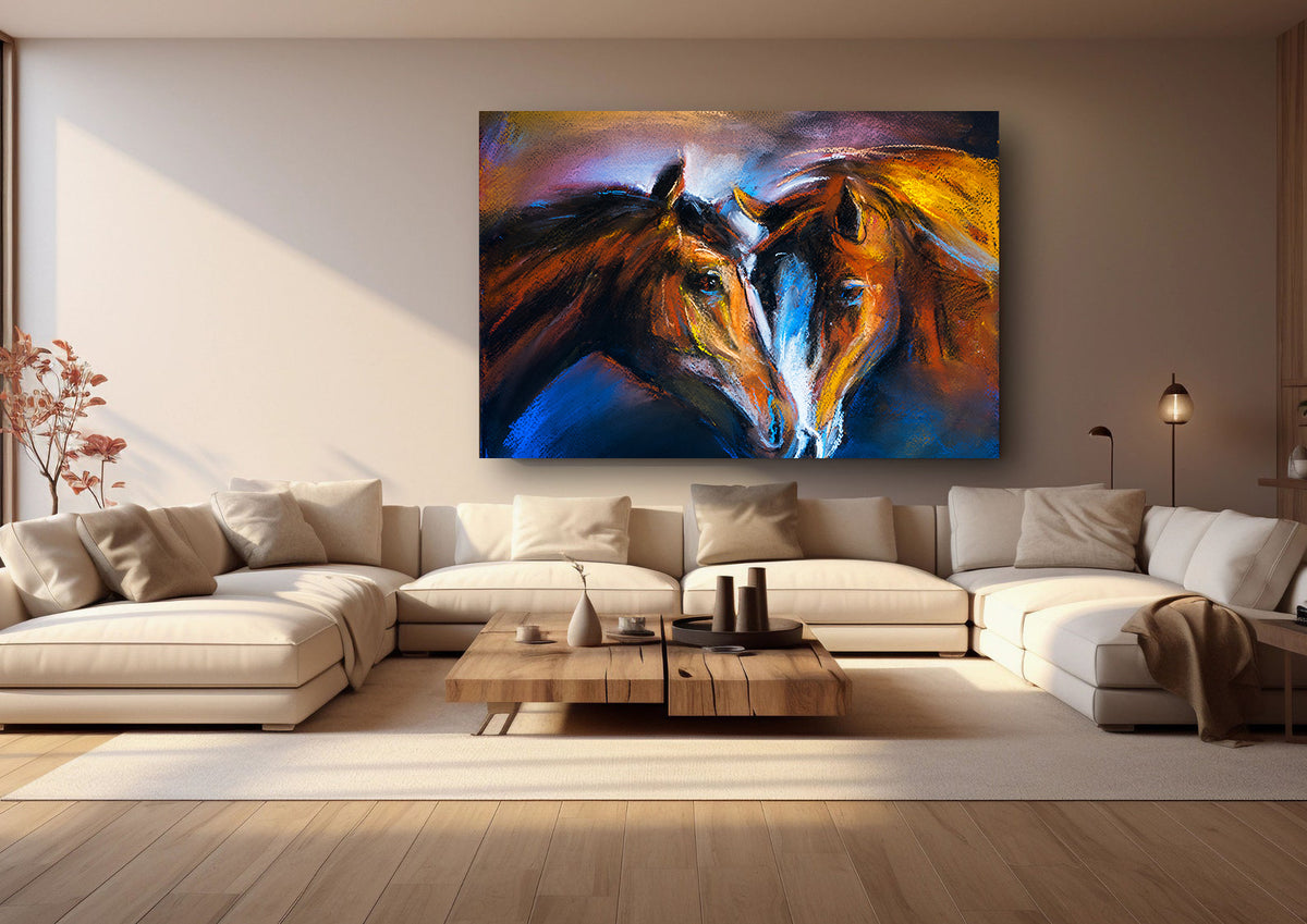 Canvas Painting - Horses in Love