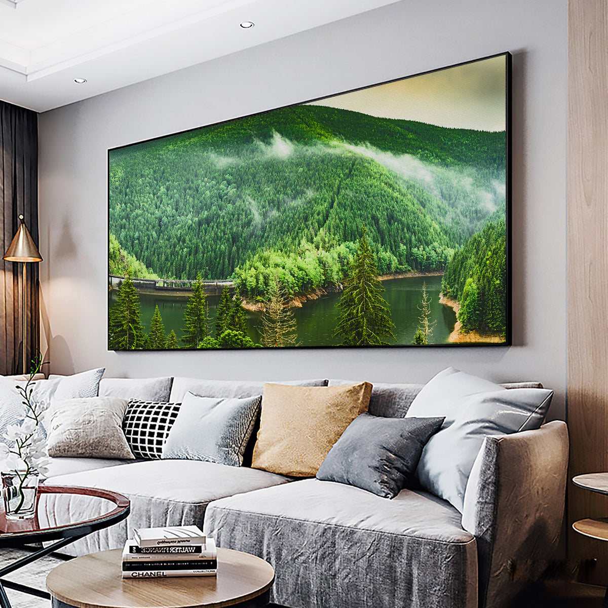 Canvas Painting - Green Forest Landscape
