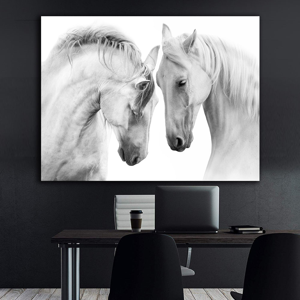 Canvas Painting - White Horses