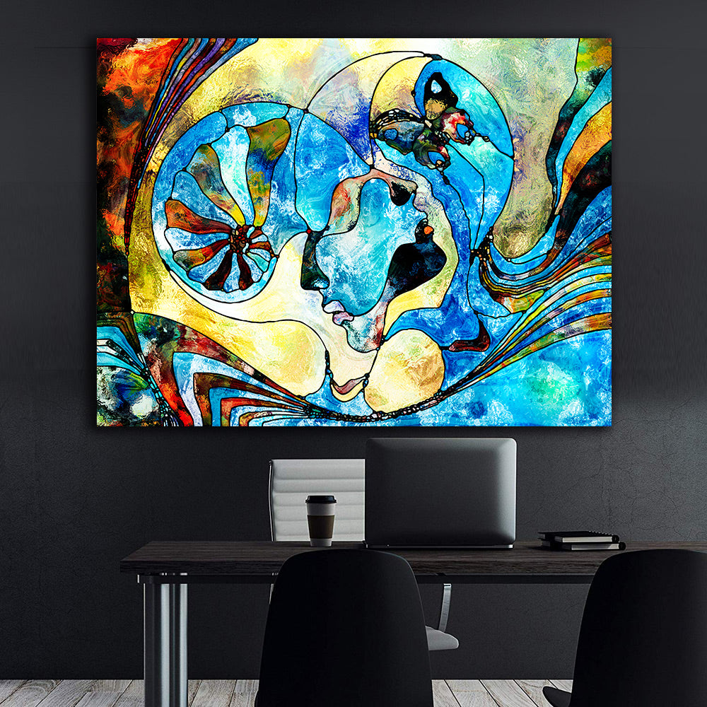 Canvas Painting - Two Lovers Abstract