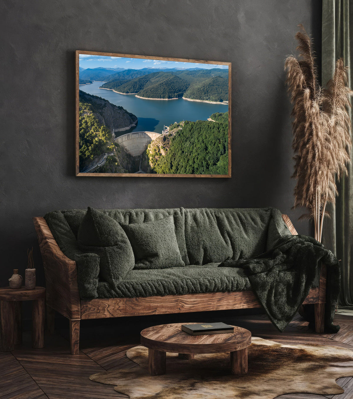 Canvas Painting - Vidraru Dam and Lake