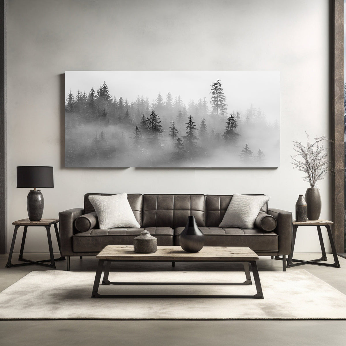 Tablou Canvas - Padure in Ceata