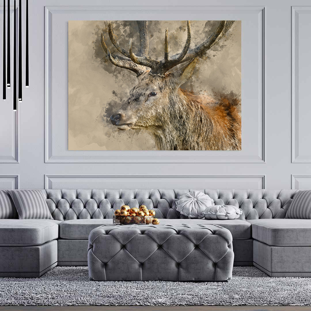 Canvas Painting - Deer Portrait