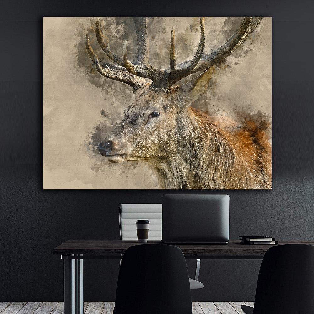 Canvas Painting - Deer Portrait