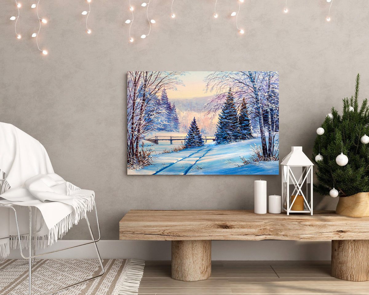 Tablou Canvas - Padure Iarna Peisaj