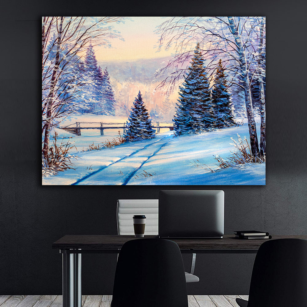 Tablou Canvas - Padure Iarna Peisaj