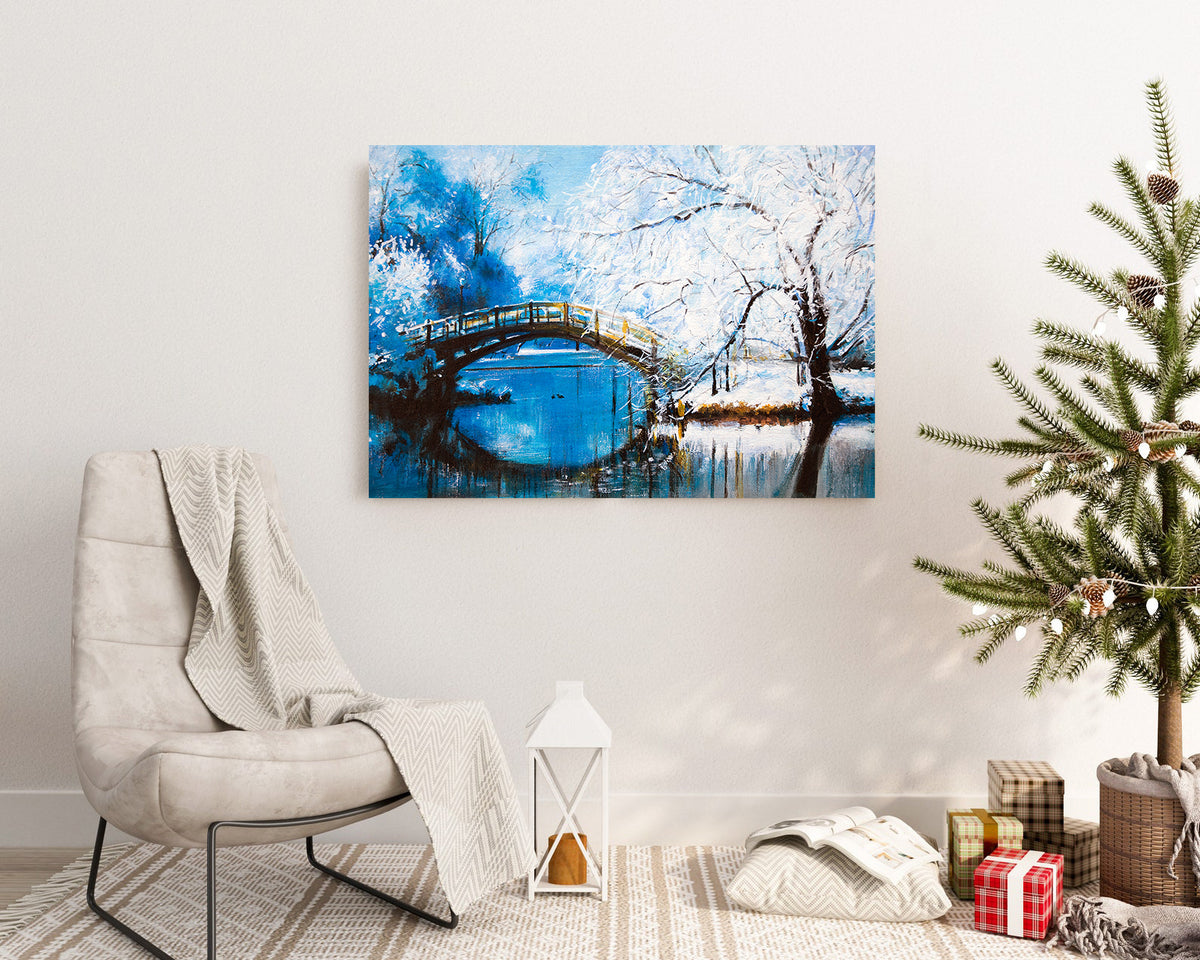 Canvas Painting - Winter Forest Landscape