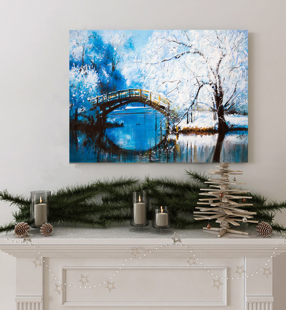 Canvas Painting - Winter Forest Landscape