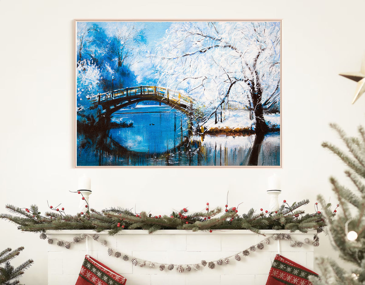 Canvas Painting - Winter Forest Landscape