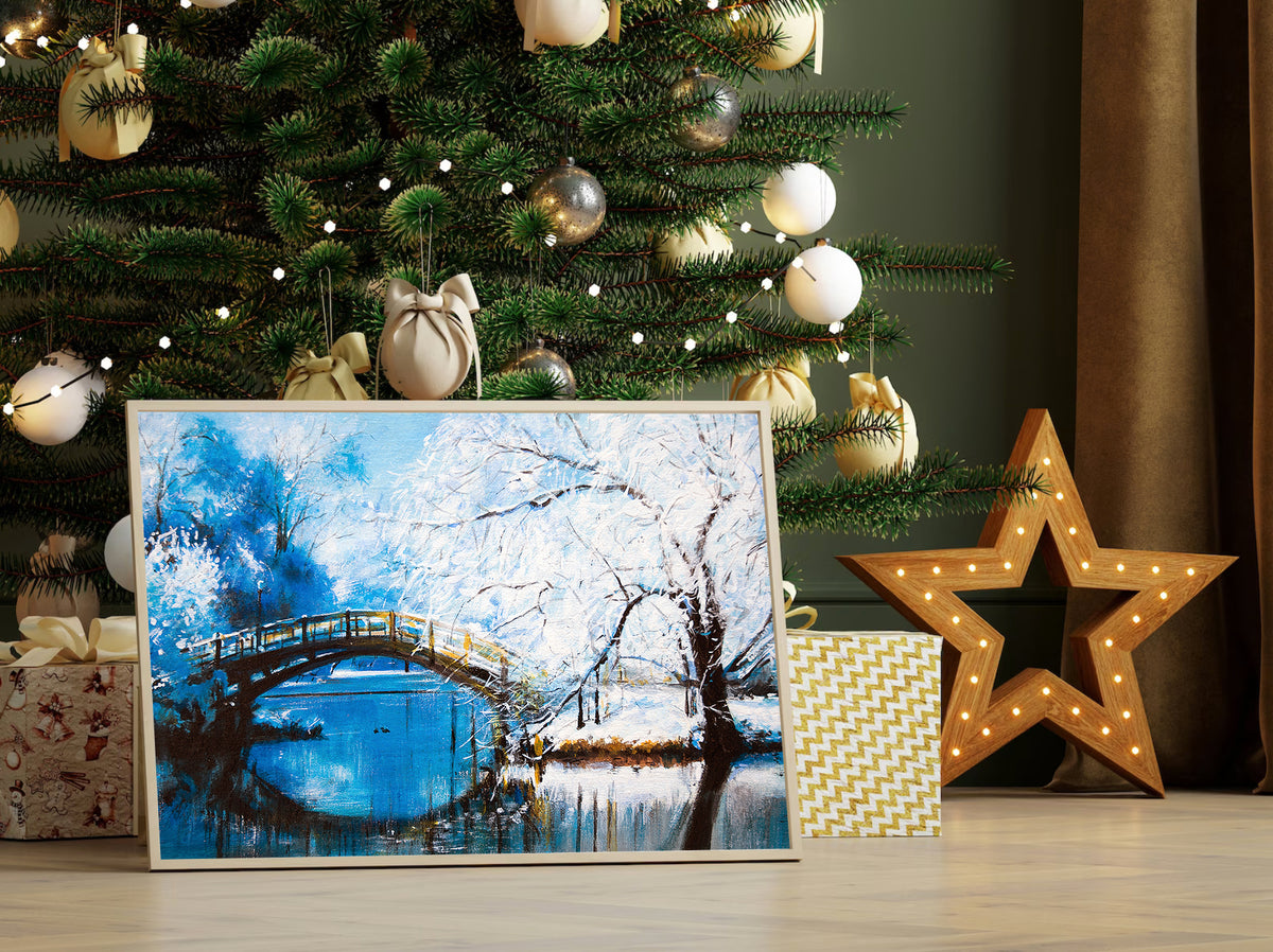 Canvas Painting - Winter Forest Landscape