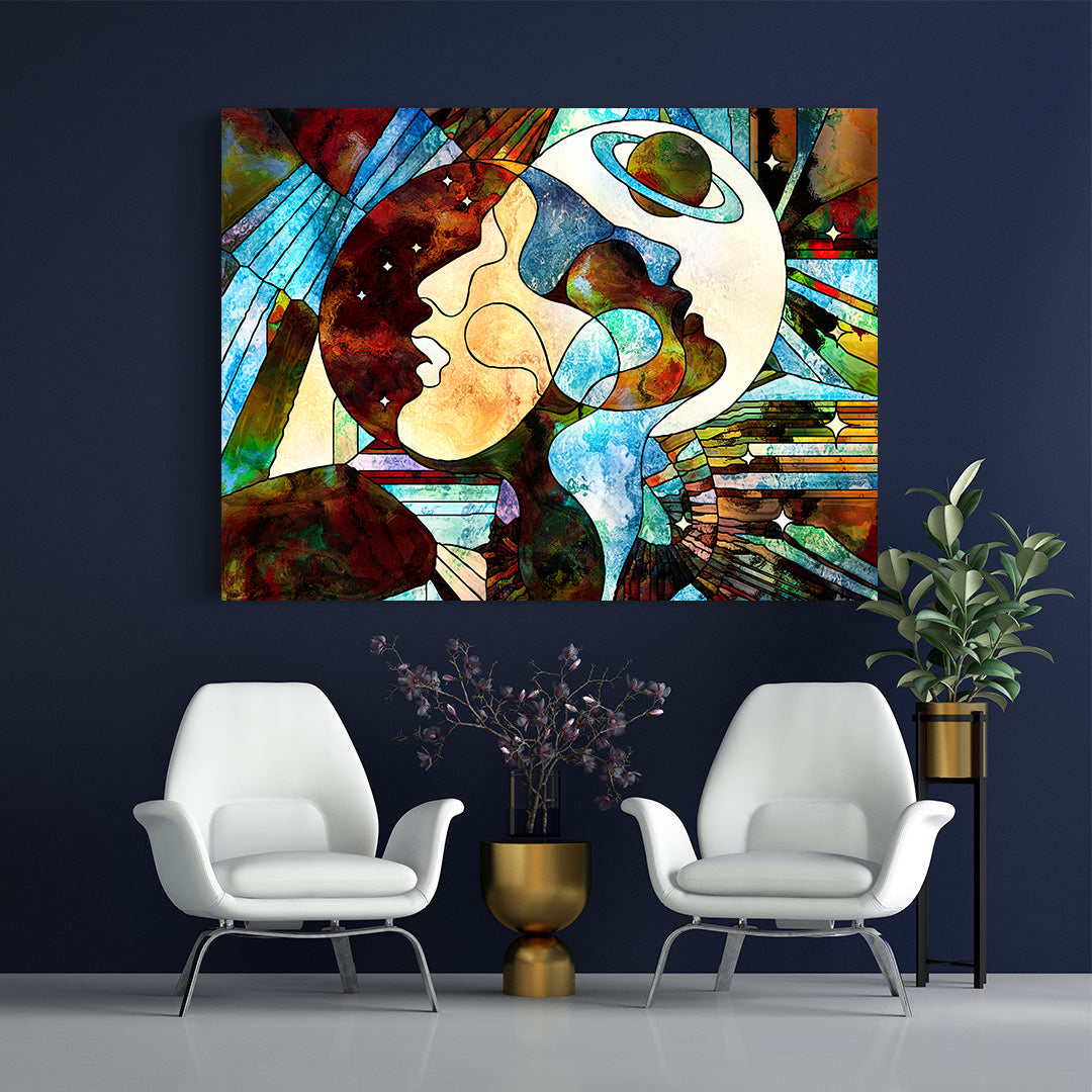 Canvas Painting - Lovers Abstract
