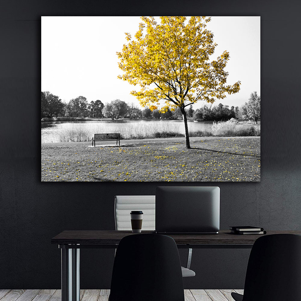 Canvas Painting - Tree with Yellow Leaves