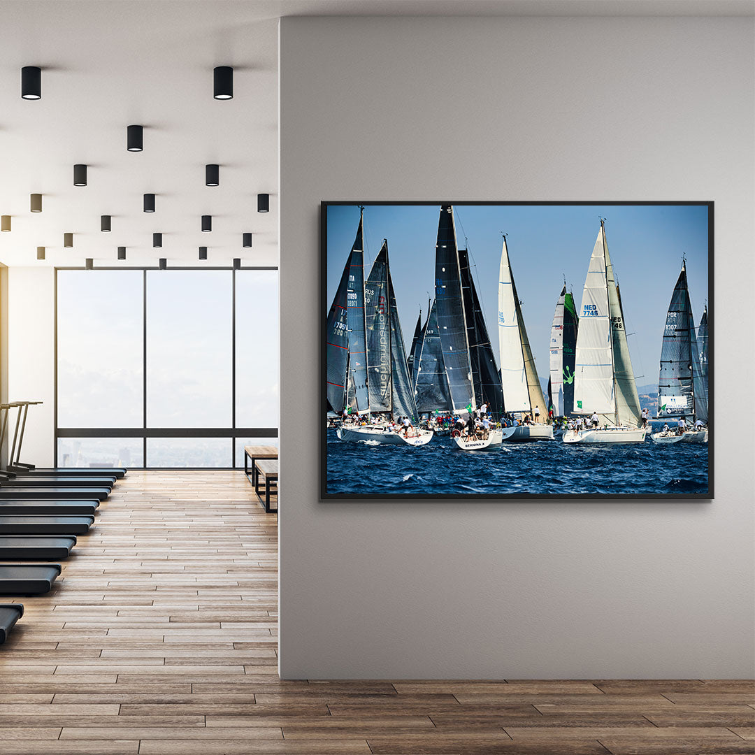 Canvas Painting - Water Sports Competitions with Boats