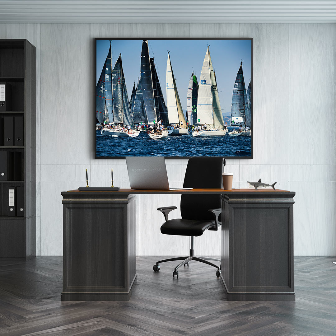 Canvas Painting - Water Sports Competitions with Boats
