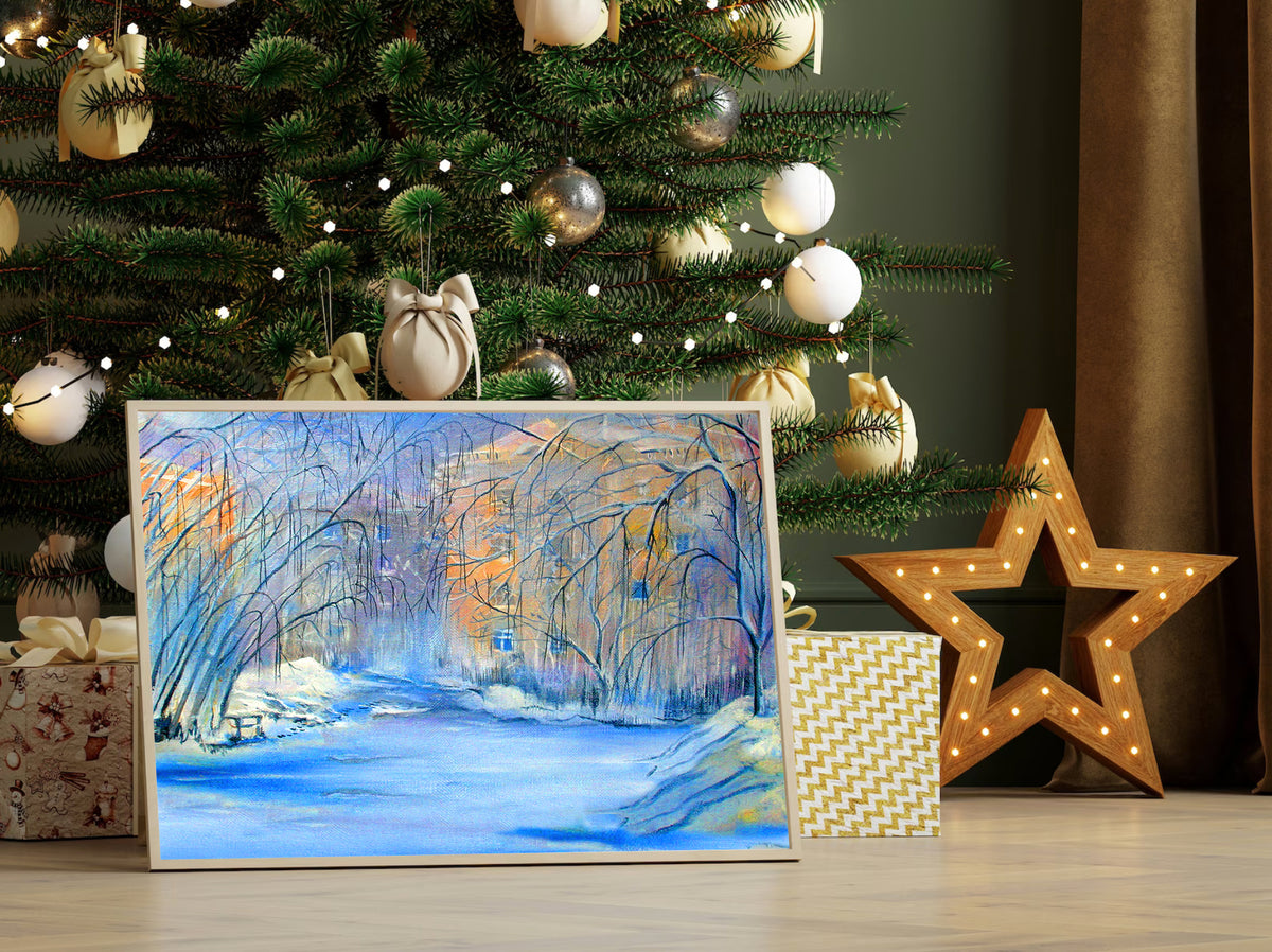 Tablou Canvas - Iarna in Padure Peisaj