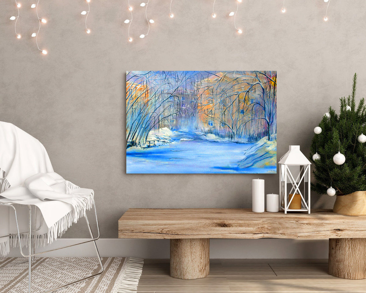 Tablou Canvas - Iarna in Padure Peisaj