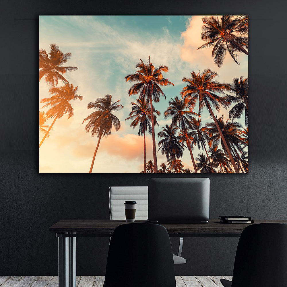 Canvas Painting - Landscape with Palm Trees