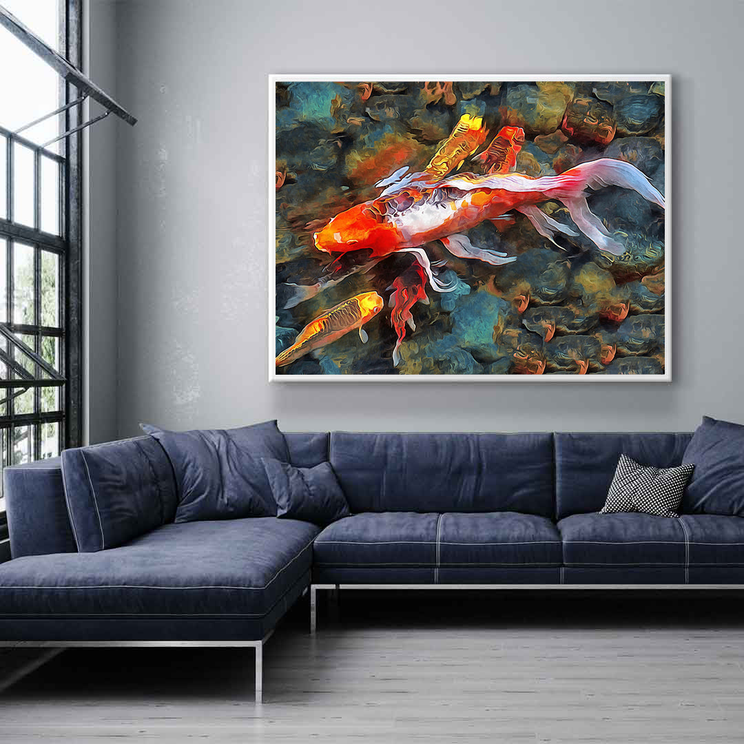 Canvas Painting - Fishes in Water