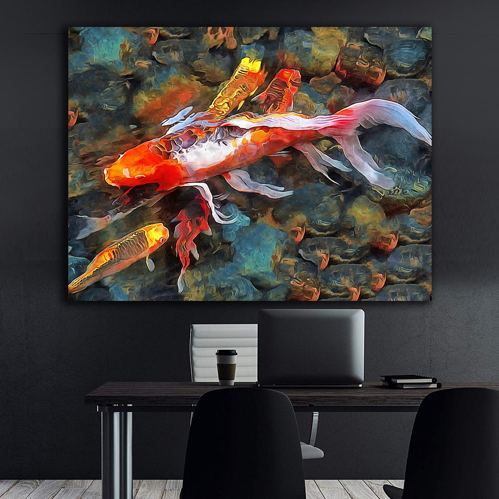 Canvas Painting - Fishes in Water