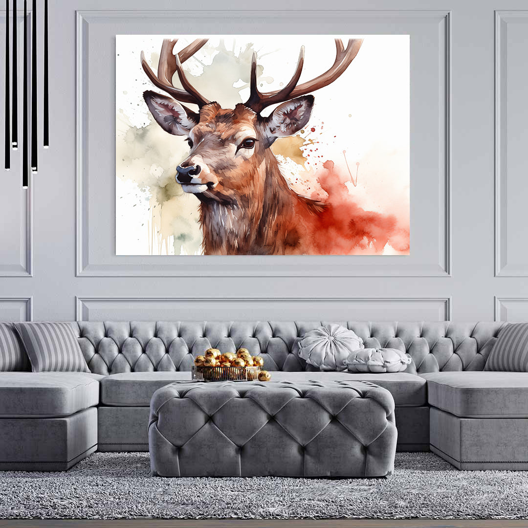 Canvas Painting - Deer Portrait