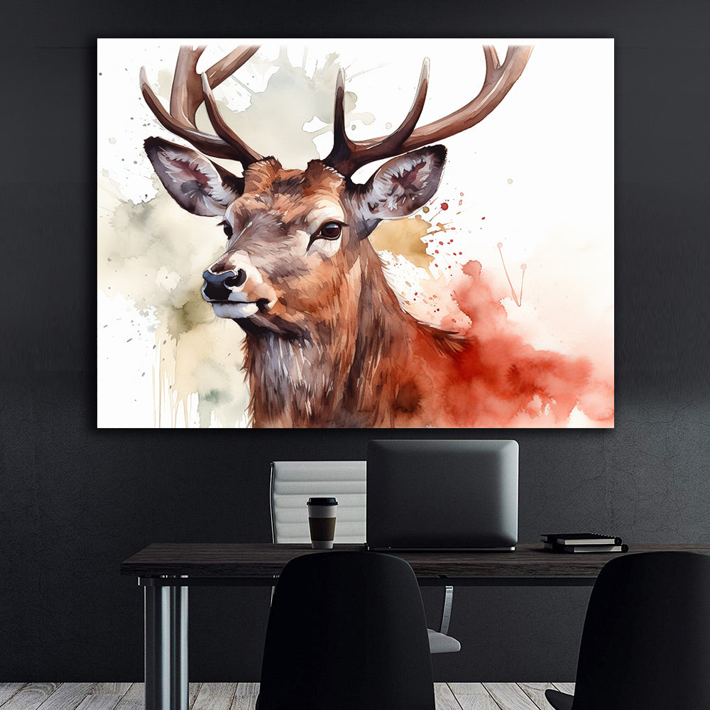 Canvas Painting - Deer Portrait