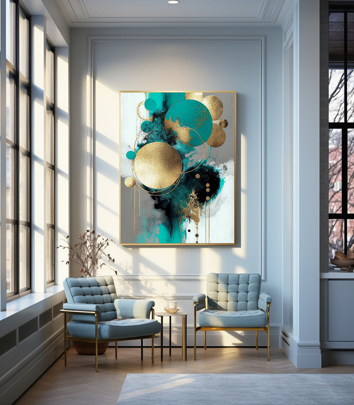 Canvas painting - Modern Circles Art
